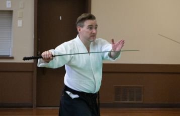 Joshu sensei teaching iaijutsu