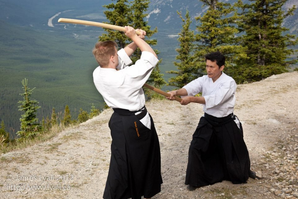 Kenjutsu sword practice at Calgary Rakushinkan — classical Japanese martial arts