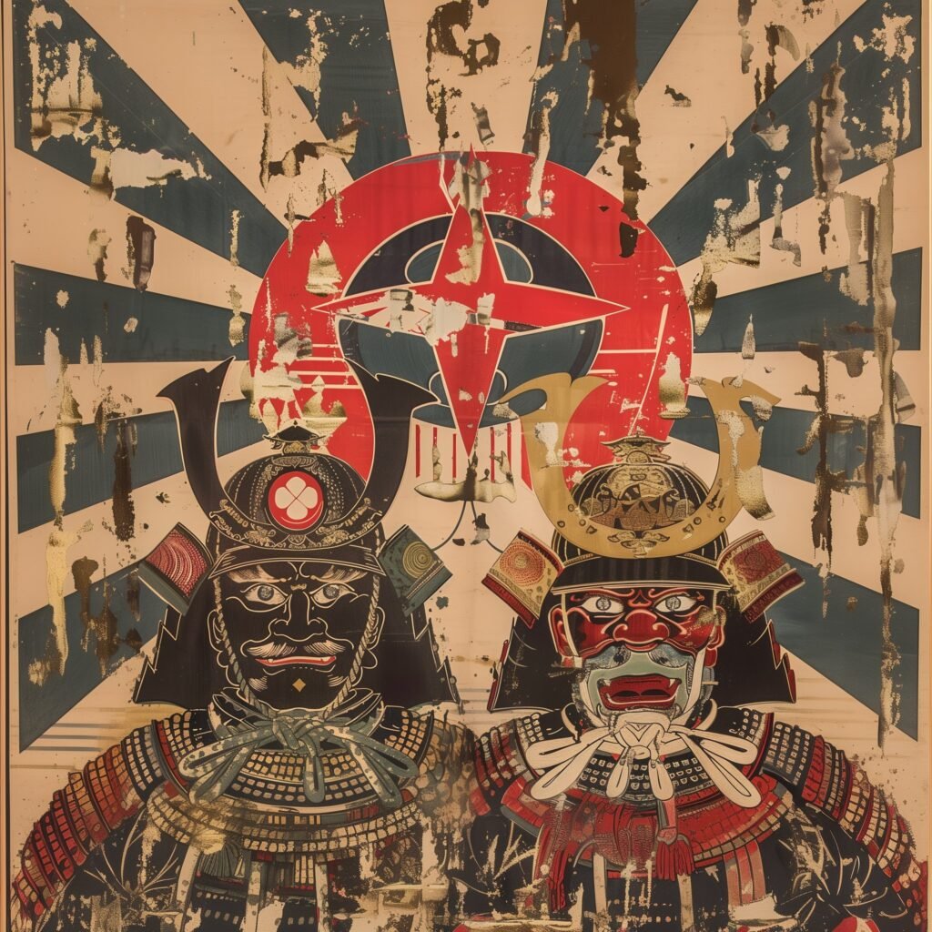 samurai with mempo and armour