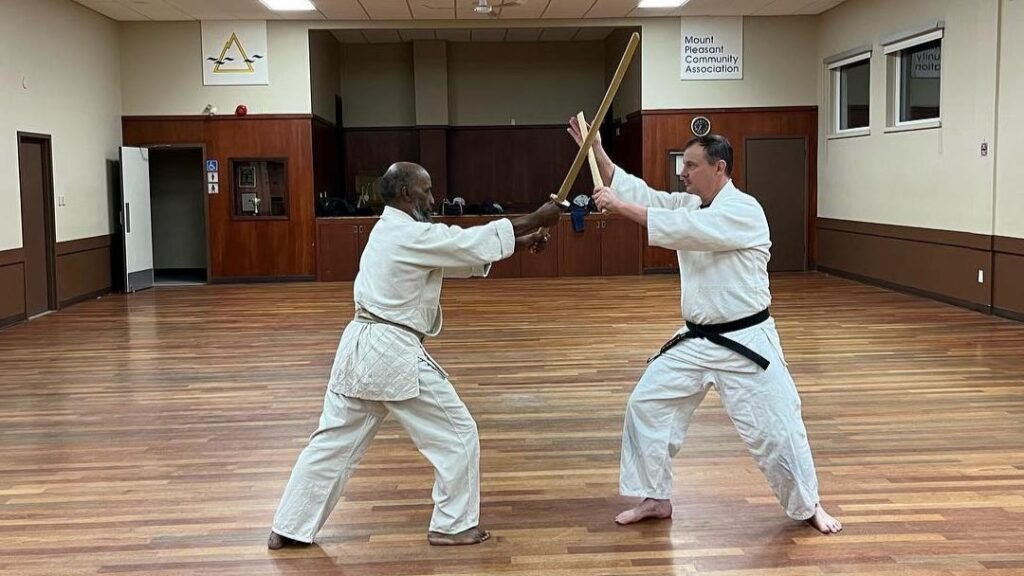 practice of kenjutsu with short and long sword