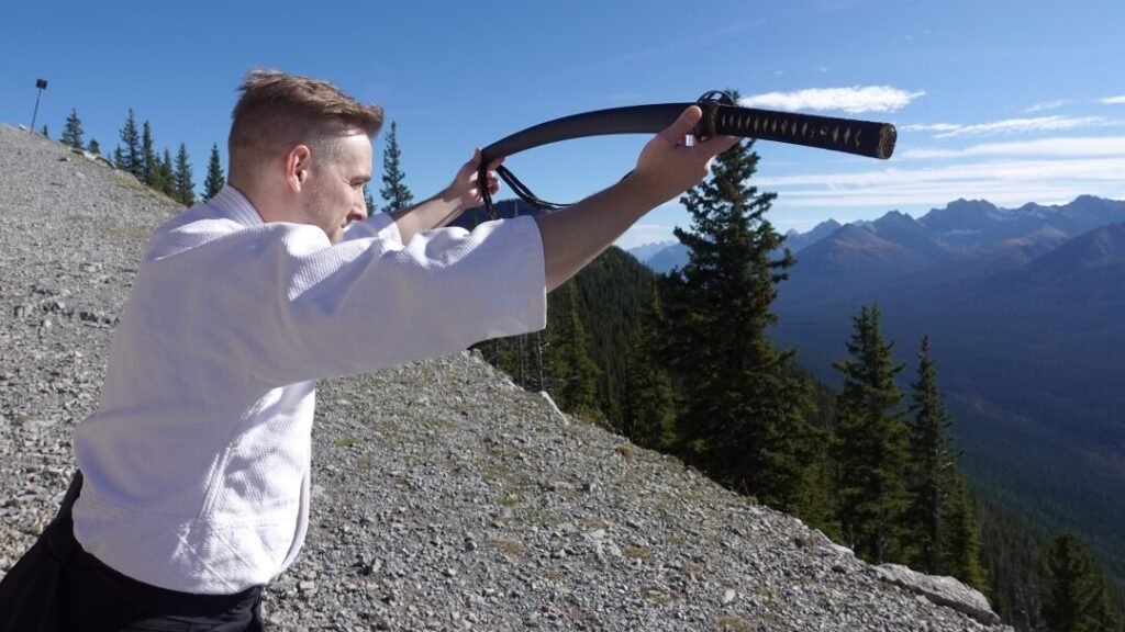 bowing with a katana