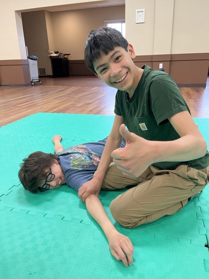 Child having fun with Aikido