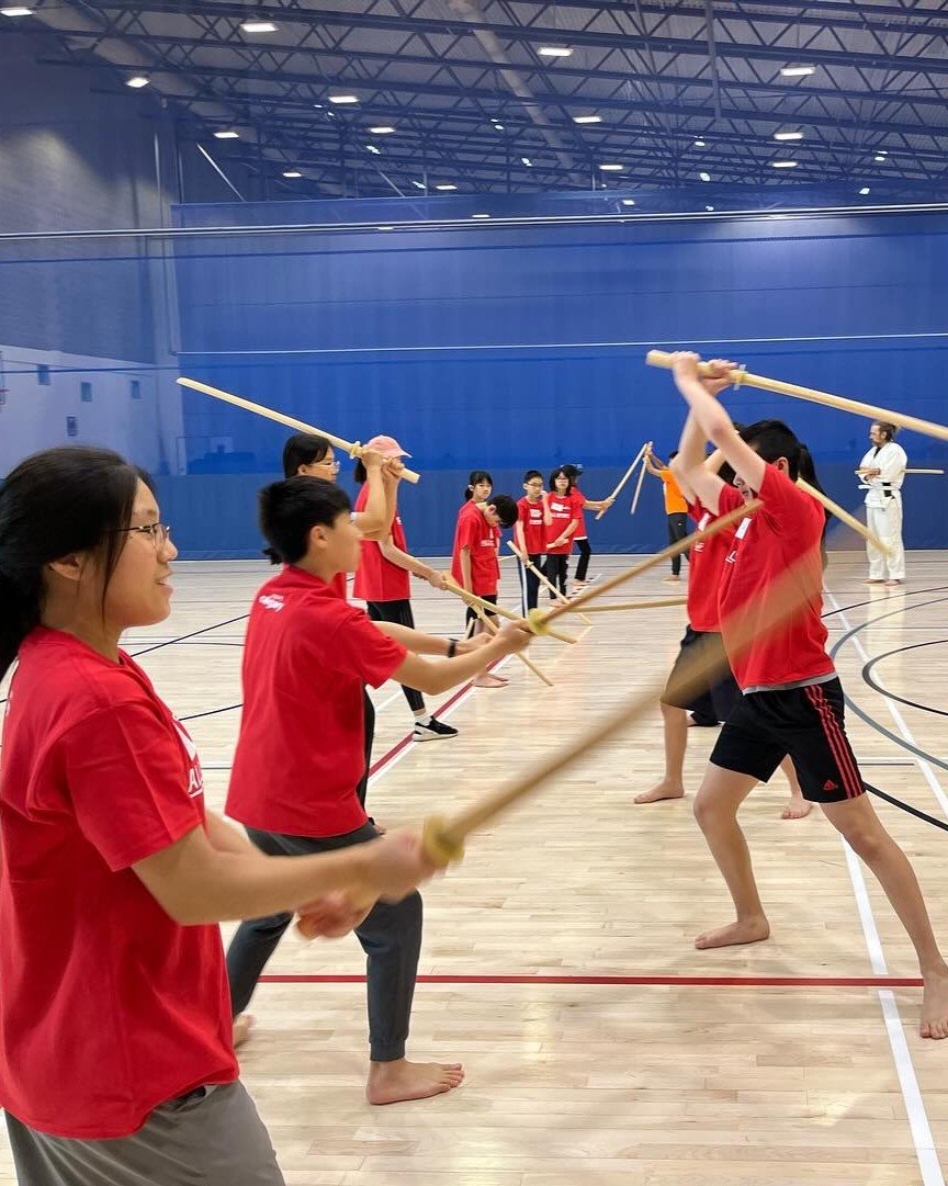 youth practicing kenjutsu at sport Calgary event